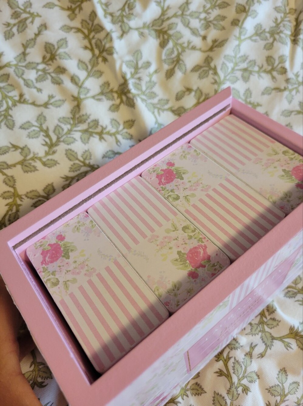Laura Ashley English Garden Floral Dominoes Set Shabby Chic Cottagecore Pastel - Picture 11 of 16